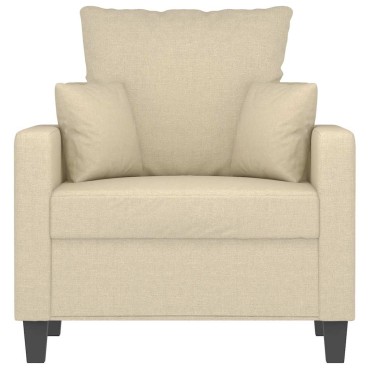 vidaXL Πολυθρόνα Κρεμ Υφασμάτινη 78x77x80cm 1 τεμ. Γωνιακός