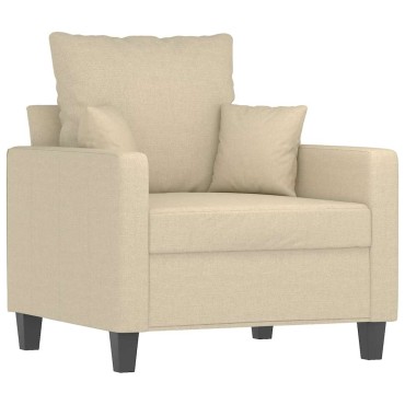 vidaXL Πολυθρόνα Κρεμ Υφασμάτινη 78x77x80cm 1 τεμ. Γωνιακός