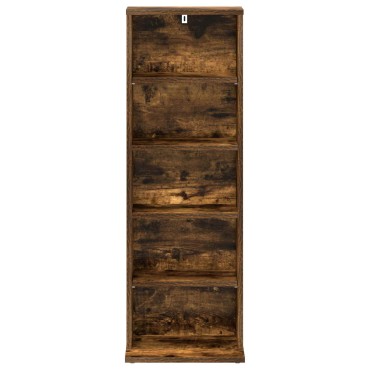vidaXL Ντουλάπα CD Καπνισμένο Ξύλο Δρυός 33x23,5x97,5cm