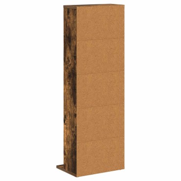 vidaXL Ντουλάπα CD Καπνισμένο Ξύλο Δρυός 33x23,5x97,5cm