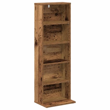 vidaXL Ντουλάπα CD Παλαιωμένο ξύλο 33x23,5x97,5cm