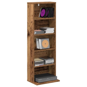 vidaXL Ντουλάπα CD Παλαιωμένο ξύλο 33x23,5x97,5cm