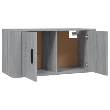 vidaXL Έπιπλα Τηλεόρασης Επιτοίχια 3 τεμ. Γκρι Sonoma 80x34,5x40cm