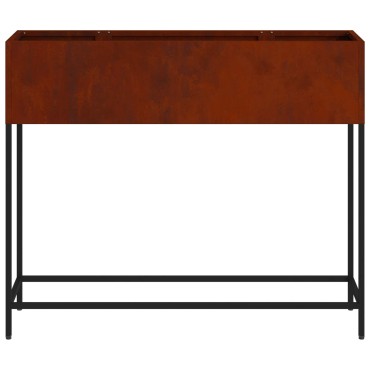 vidaXL Υψωμένη Γλάστρα Κήπου Σκ rusty 100 x 26 x 82 εκ