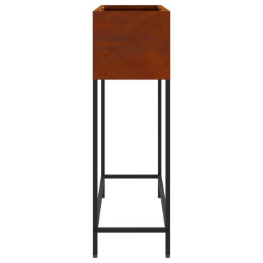 vidaXL Υψωμένη Γλάστρα Κήπου Σκ rusty 100 x 26 x 82 εκ