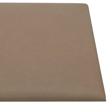 vidaXL Κεφαλάρι Τοίχου 12 τμχ. 60 x 30 cm Καπουτσίνο ύφασμα
