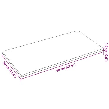 vidaXL Κεφαλάρι Τοίχου 12 τμχ. 60 x 30 cm Καπουτσίνο ύφασμα