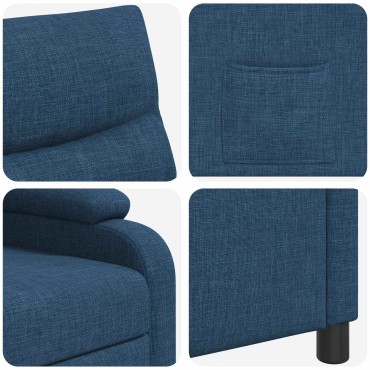 vidaXL Αναπαυτική Καρέκλα Μπλε Ύφασμα 66x95x100cm 1 τεμ.