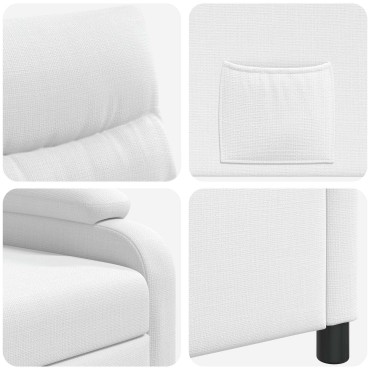 vidaXL Αναπαυτική Καρέκλα Λευκό Ύφασμα 66x95x100cm 1 τεμ.
