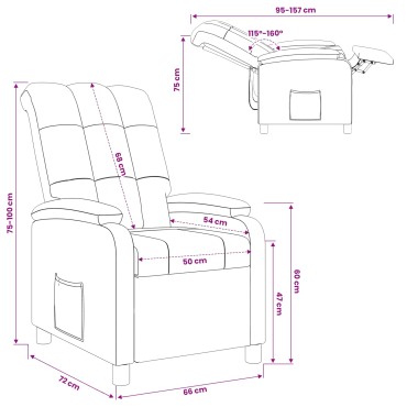 vidaXL Αναπαυτική Καρέκλα Σκούρο Καφέ Ύφασμα 66x95x100cm 1 τεμ.