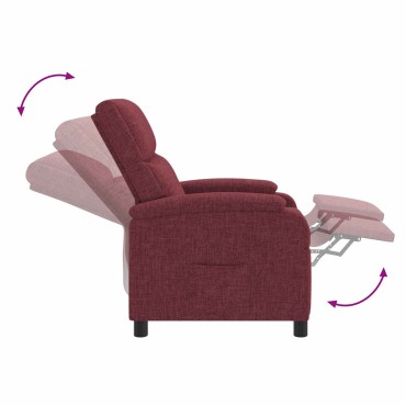 vidaXL Αναπαυτική Καρέκλα Κόκκινο Ύφασμα 66x95x100cm 1 τεμ.
