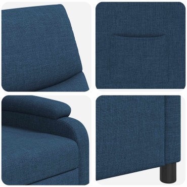 vidaXL Αναπαυτική Καρέκλα Μπλε Ύφασμα 66x95x100cm 1 τεμ.