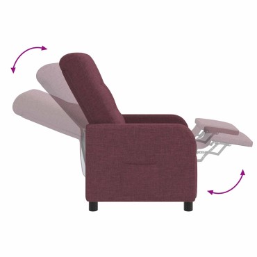 vidaXL Αναπαυτική Καρέκλα Μοβ Ύφασμα 66x95x100cm 1 τεμ.