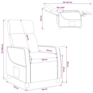vidaXL Αναπαυτική Καρέκλα Σκούρο Καφέ Ύφασμα 66x95x100cm 1 τεμ.
