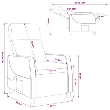 vidaXL Κάθισμα μασάζ Καφέ Τεχνητό Δέρμα 66x95x100cm