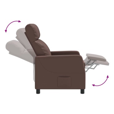 vidaXL Κάθισμα μασάζ Καφέ Τεχνητό Δέρμα 66x95x100cm