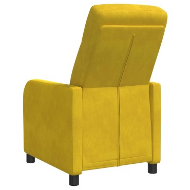 vidaXL Αναπαυτική Καρέκλα Κίτρινο Βελούδο 66x95x100cm 1 τεμ.