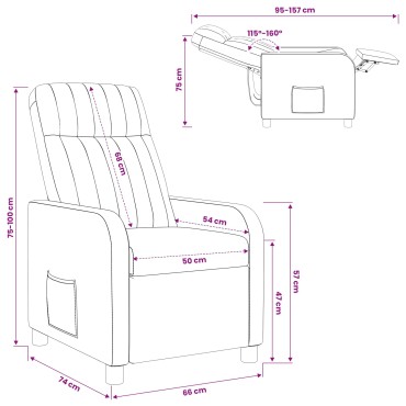 vidaXL Αναπαυτική Καρέκλα Κίτρινο Βελούδο 66x95x100cm 1 τεμ.