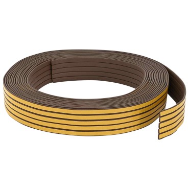 vidaXL Αυτοκόλλητη σφραγίδα παραθύρου Καφέ 9 x 3 mm 12 m EPDM αφρός