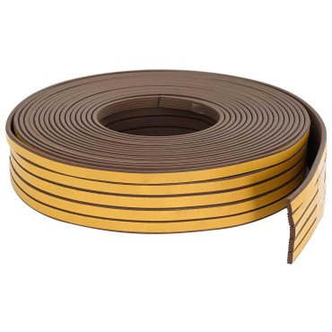 vidaXL Αυτοκόλλητη σφραγίδα παραθύρου Καφέ 10 x 4 mm 25 m EPDM αφρός