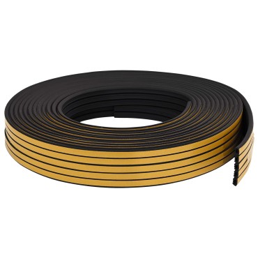 vidaXL Αυτοκόλλητη σφραγίδα παραθύρου Μαύρο 10 x 6 mm 12 m EPDM αφρός