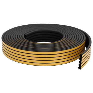 vidaXL Αυτοκόλλητη σφραγίδα παραθύρου Μαύρο 9 x 8 mm 12 m EPDM αφρός