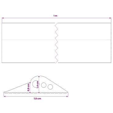 vidaXL Σφραγίδα Δαπέδου Γκαράζ Μαύρο 78 x 14 χιλ. 1 μ. EPDM Καουτσούκ
