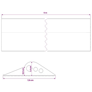vidaXL Σφραγίδα Δαπέδου Γκαράζ Μαύρο 78 x 14 χιλ. 5 μ. EPDM Καουτσούκ