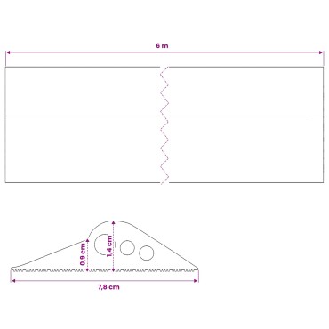 vidaXL Σφραγίδα Δαπέδου Γκαράζ Μαύρο 78 x 14 χιλ. 6 μ. EPDM Καουτσούκ