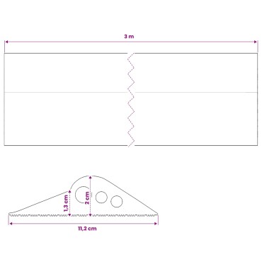 vidaXL Σφραγίδα Δαπέδου Γκαράζ Μαύρο 112 x 20 χιλ. 3 μ. EPDM Καουτσούκ