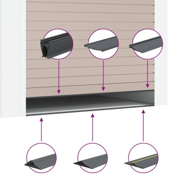 vidaXL Σφραγίδα Δαπέδου Γκαράζ Μαύρο 112 x 20 χιλ. 4 μ. EPDM Καουτσούκ
