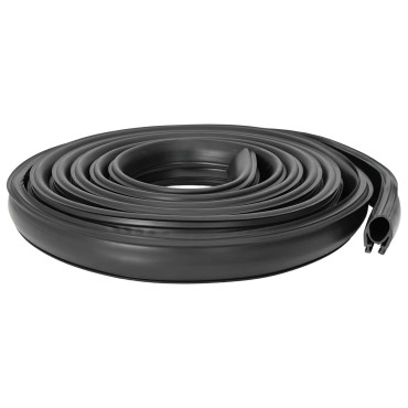 vidaXL Σφράγιση Πόρτας Γκαράζ Μαύρο 41 x 33 mm 3 μ PVC