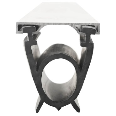 vidaXL Σφράγιση Πόρτας Γκαράζ Μαύρο 41 x 33 mm 5 μ PVC