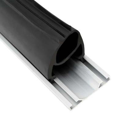 vidaXL Σφράγιση Πόρτας Γκαράζ Μαύρο 41 x 33 mm 5 μ PVC