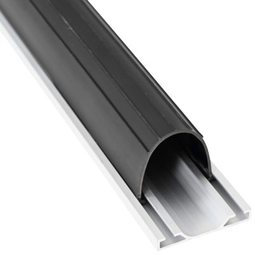 vidaXL Σφράγιση Πόρτας Γκαράζ Μαύρο 70 x 6 mm 6 μ PVC