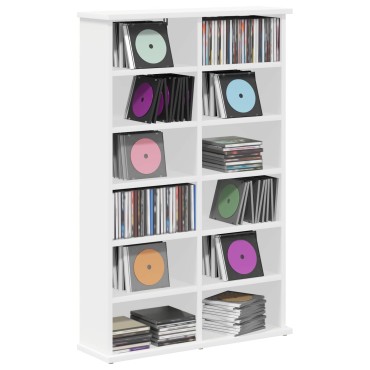 vidaXL Ντουλάπα CD Λευκό 60x17x92cm Επεξεργασμένο Ξύλο