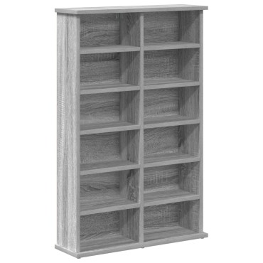 vidaXL Ντουλάπα CD Γκρι Sonoma 60x17x92cm Επεξεργασμένο Ξύλο