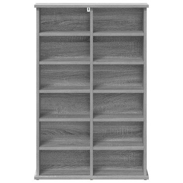 vidaXL Ντουλάπα CD Γκρι Sonoma 60x17x92cm Επεξεργασμένο Ξύλο