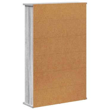 vidaXL Ντουλάπα CD Γκρι Sonoma 60x17x92cm Επεξεργασμένο Ξύλο