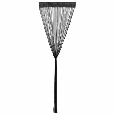 vidaXL Κουρτίνες με Κρόσσια 2 τεμ. Μαύρες 100x250cm