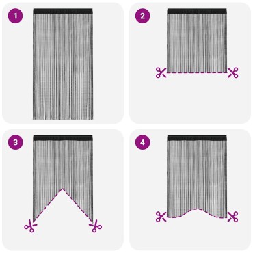 vidaXL Κουρτίνες με Κρόσσια 2 τεμ. Μαύρες 100x250cm