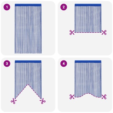 vidaXL Κουρτίνες με Κρόσσια 2 τεμ. Μπλε 100x250cm