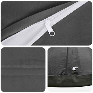 vidaXL Κάλυμμα Μαξιλαριού 2 pcs HEERLEN Ανθρακί Ø 30 cm Πολυεστέρας