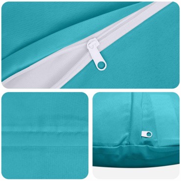 vidaXL Κάλυμμα Μαξιλαριού 2 pcs HEERLEN Τιρκουάζ Ø 40 cm Πολυεστέρας