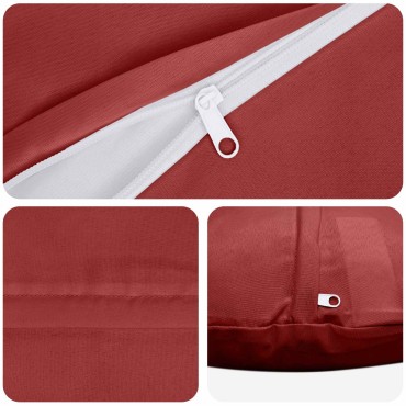 vidaXL Κάλυμμα Μαξιλαριού 2 pcs HEERLEN Κόκκινο Ø 40 cm Πολυεστέρας
