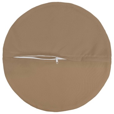 vidaXL Κάλυμμα Μαξιλαριού 2 τμχ. HEERLEN Taupe Ø 50 cm Πολυεστέρας