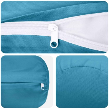 vidaXL Κάλυμμα Μαξιλαριού 2 pcs HEERLEN Γαλάζιο Ø 15 x 40 εκ