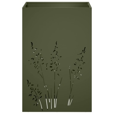 vidaXL Γλάστρα Κήπου Λαδί 50 x 50 x 75 cm Ψυχρής έλασης χάλυβας