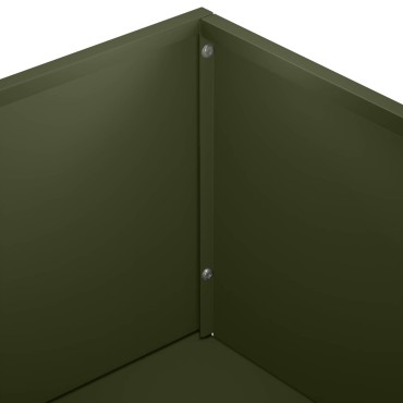 vidaXL Γλάστρα Κήπου Λαδί 50 x 50 x 75 cm Ψυχρής έλασης χάλυβας