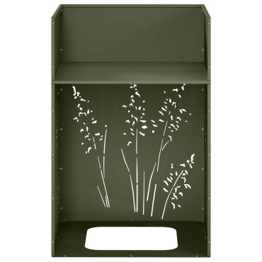 vidaXL Γλάστρα Κήπου Λαδί 50 x 50 x 75 cm Ψυχρής έλασης χάλυβας